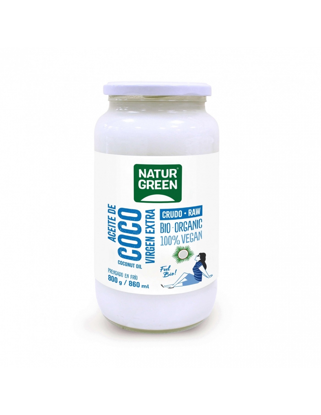 Aceite de Coco (860ml) Virgen Extra Bio - Naturgreen